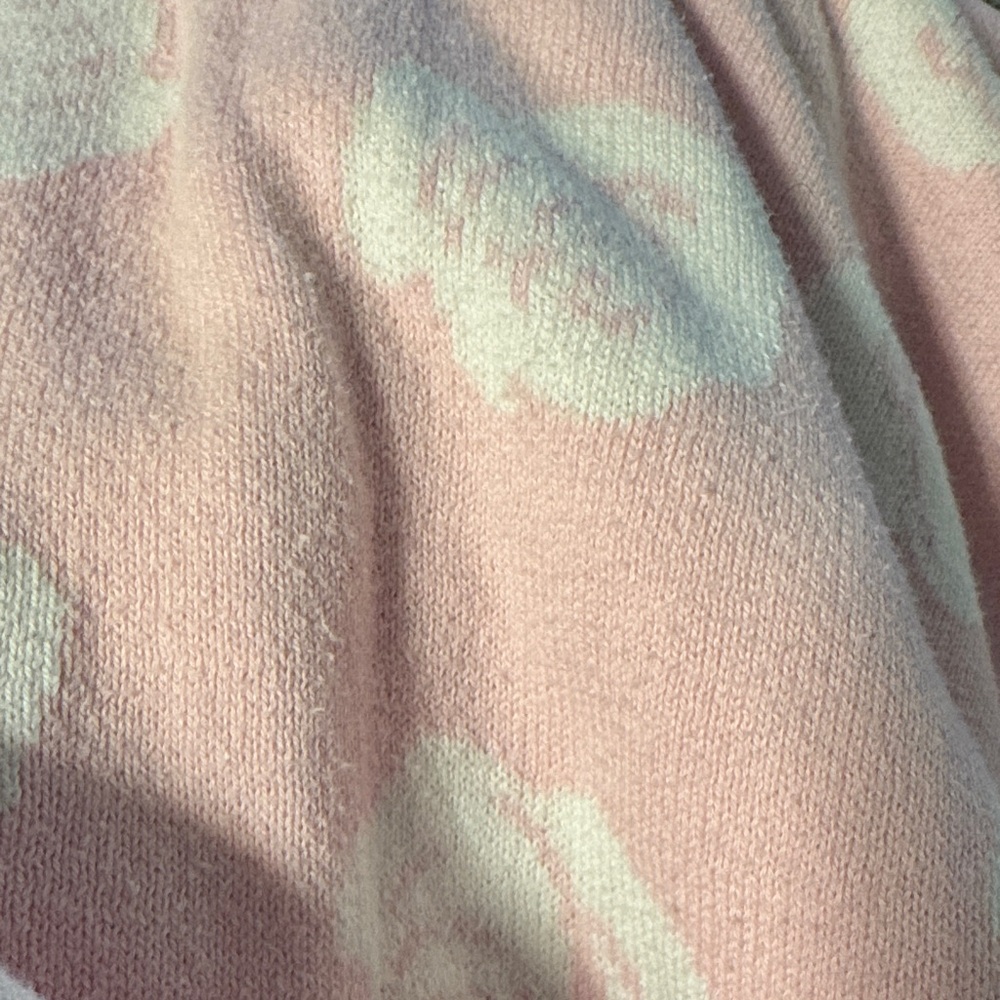 Women's Soft Pink and Cream Teddy Jacket